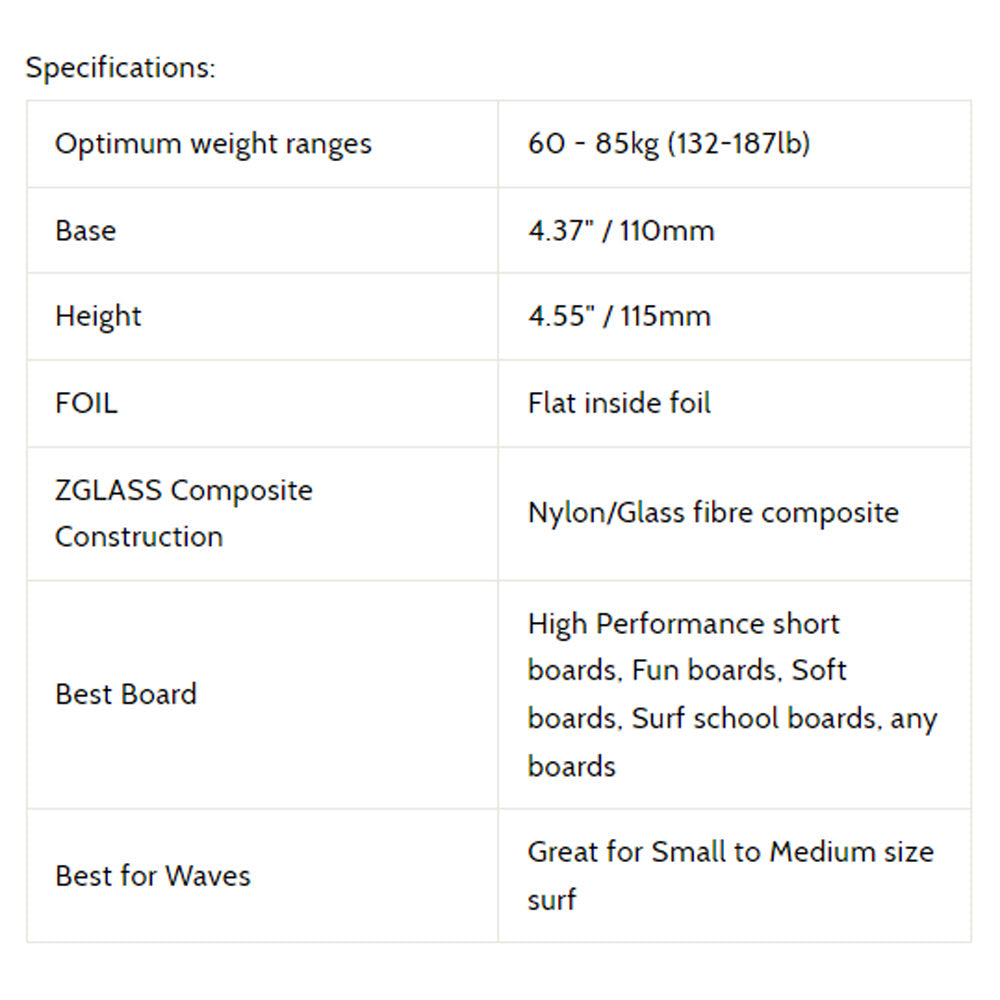3D Fins - All Rounder Thruster - Medium - Rider (FCS1/FCS2/Futures)