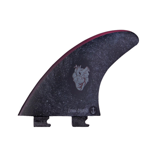 Captain Fin Co - Eithan Osbourne Heart Tri - SM/MD/LG - Black (Snap-In / FCS II)