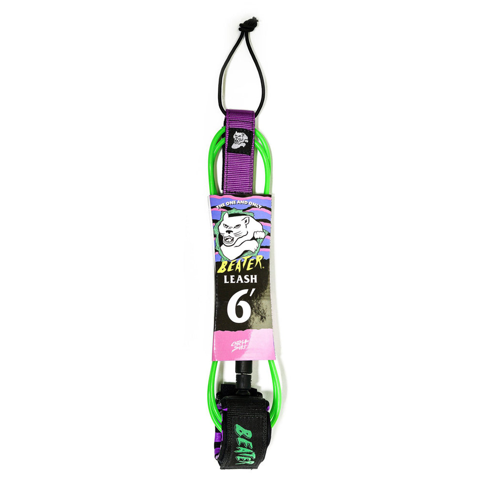Catch Surf - Beater 6' Leash - Green & Purple