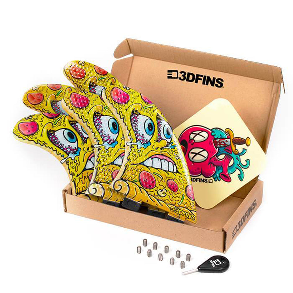3D Fins - All Rounder 5 Fin - Medium - Pizza (FCS1/Futures)