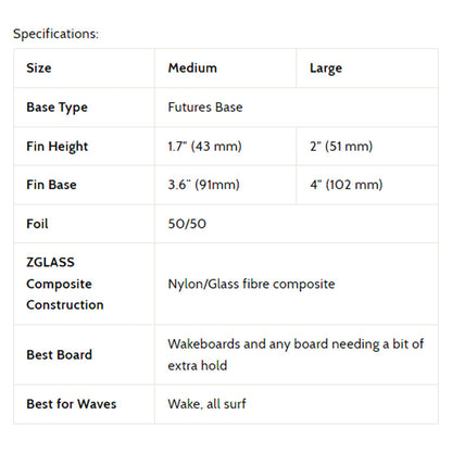 3D Fins - Dimpster - Large - B&W Tech (Futures)