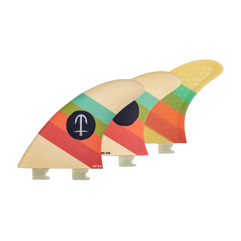 Captain Fin Co - CF Series Tri - XS/SM/MD/LG - Cream (Snap-In / FCS II)