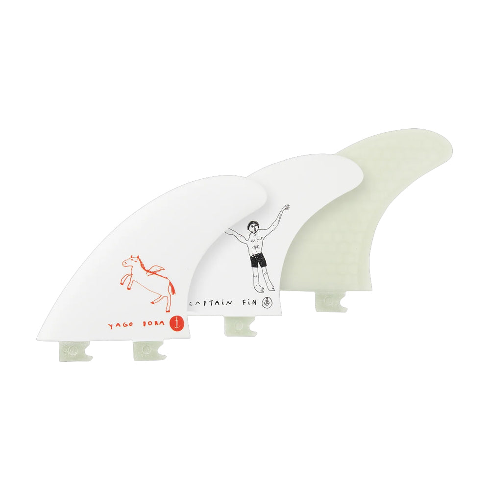 Captain Fin Co - Yago Dora Tri - MD/LG - White (Snap-In / FCS II)