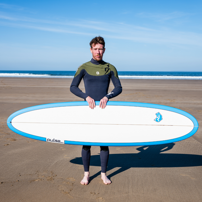 9' Pulse Longboard Round Tail Surfboard by Australian Board Co - FCSII Finboxes